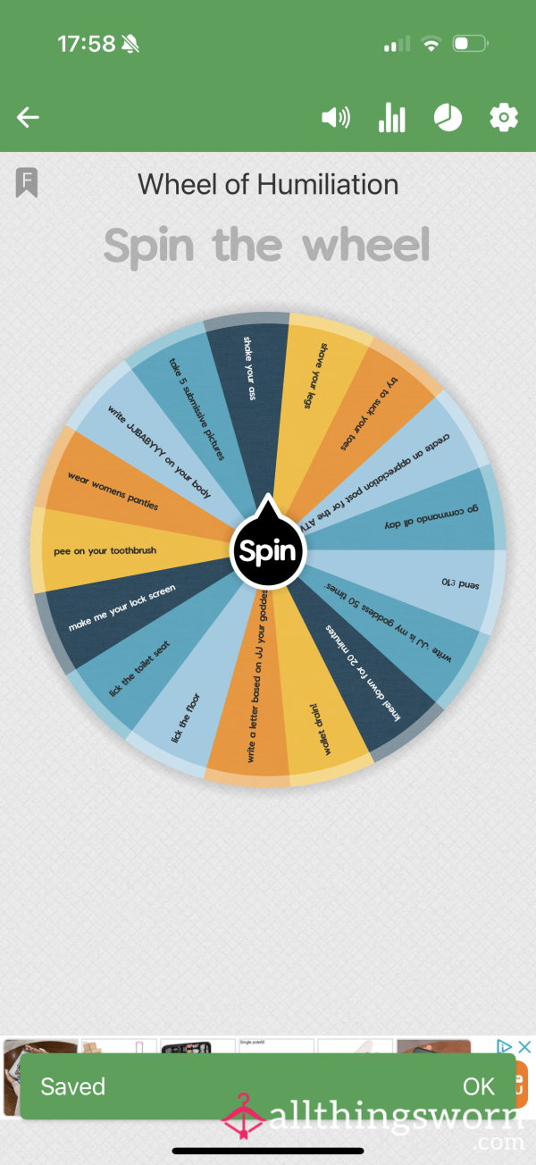 Spin The Wheel : Wheel Of Humiliation