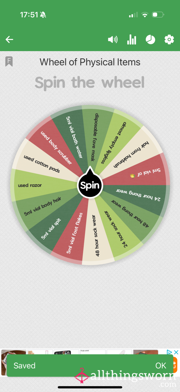 Spin The Wheel : Wheel Of Physical Items