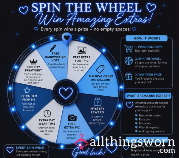 🎡 Spin The Wheel – Win Naughty Extras Every Time (£10)