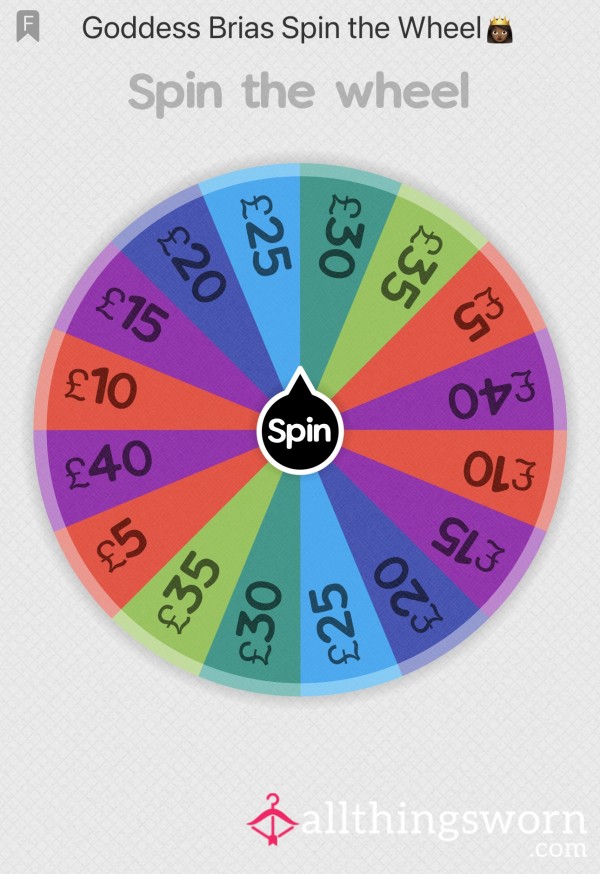Spin The Wheel With Goddess Bria 👸🏾🐷💵