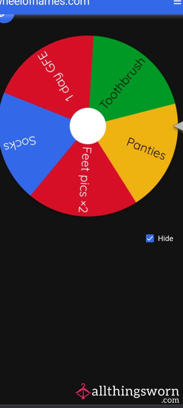 Spin The Wheel...take A Gamble🙊💋