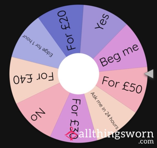Spin Wheel - Can You C*m Tonight?