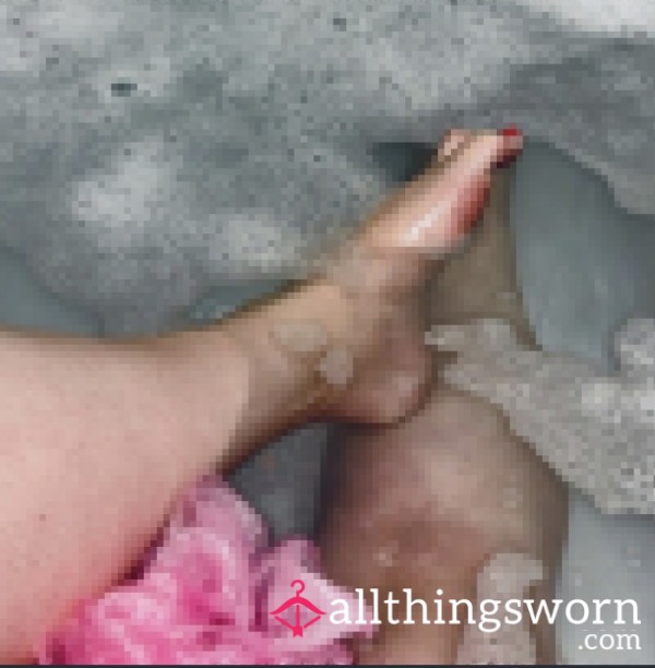 Bath Time Foot Tease