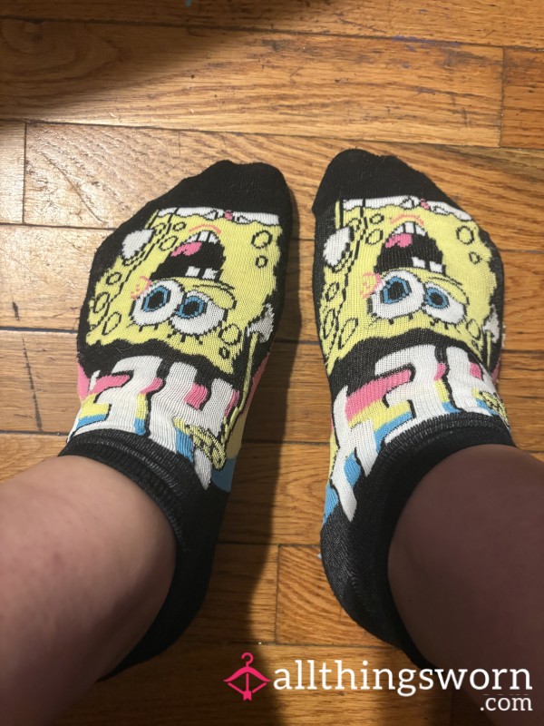 Sponge “hey” Black Socks