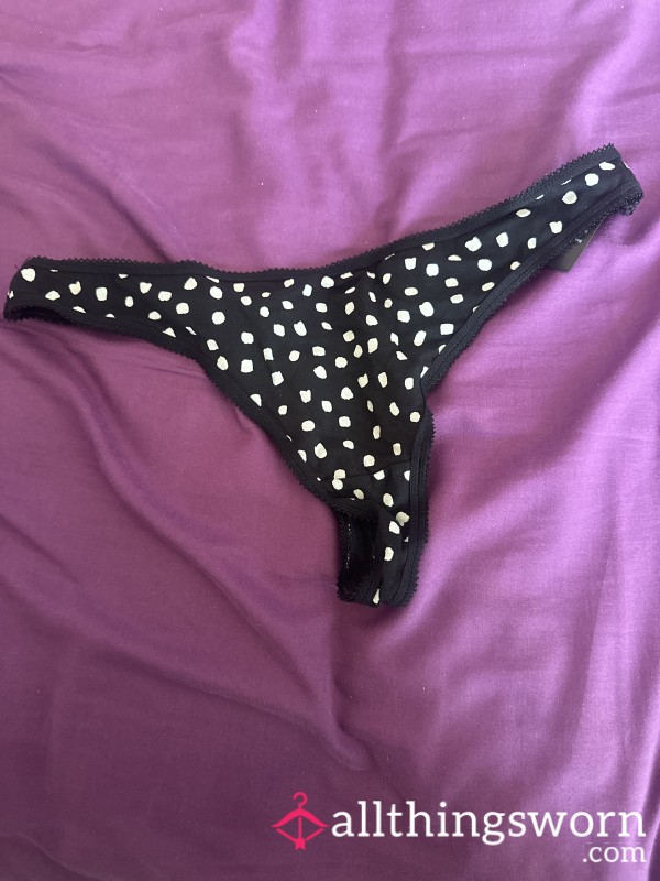 Sp**ky Black Thong