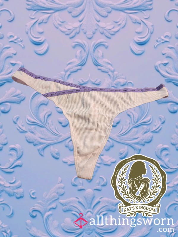 Sporty Lavender VS Ribbed Cotton Thong XXL