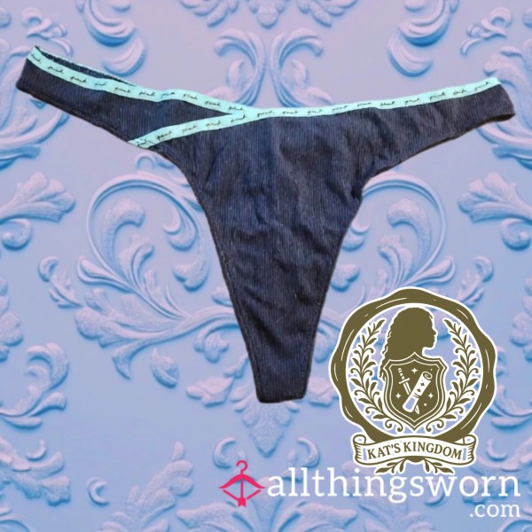 Sporty Navy VS Ribbed Cotton Thong