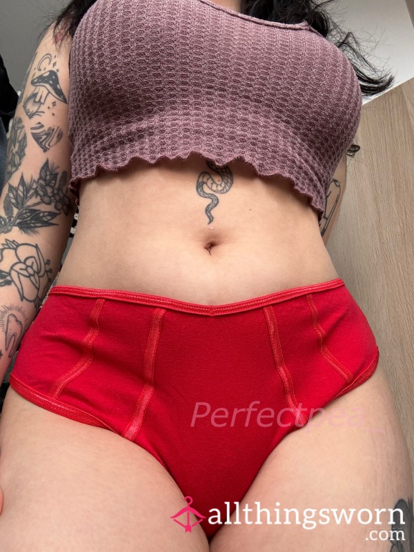 Sporty Red Full Back Briefs