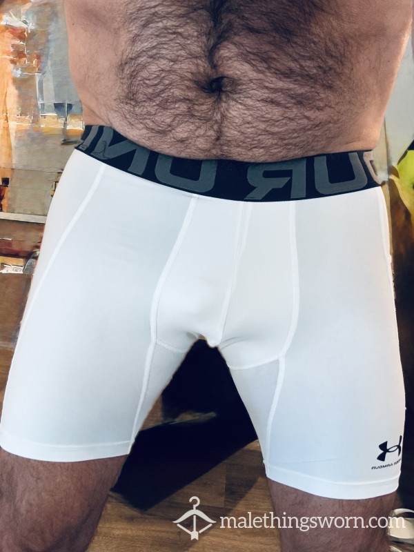 Sporty S**y Sweaty Under Armor Compression Whities (L)