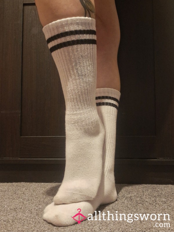 Sporty White Socks