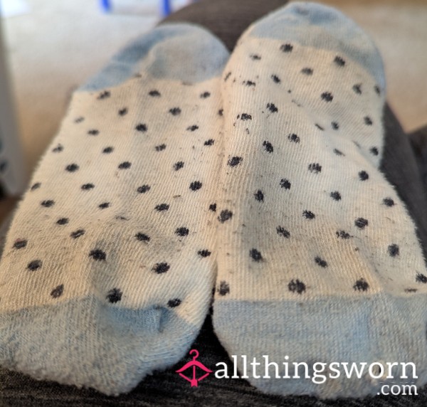Spotted Blue Toes Socks