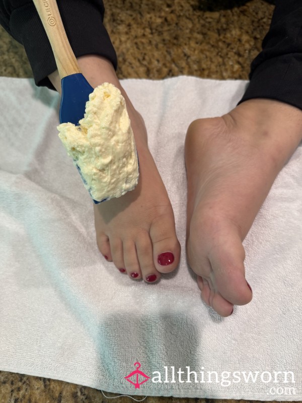 Spreading Thick Mayo On My Toes