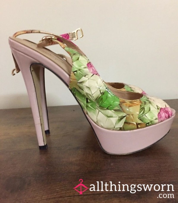 Spring Exclusive Patent Heel P**p Toe Platform Sandals