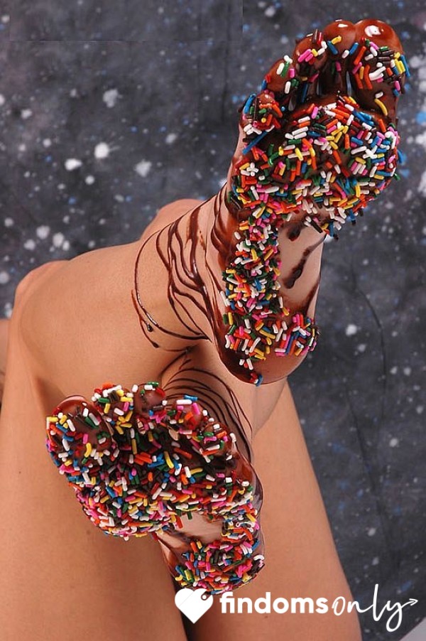 Sprinkle And Chocolate Sauce Feet Drizzle