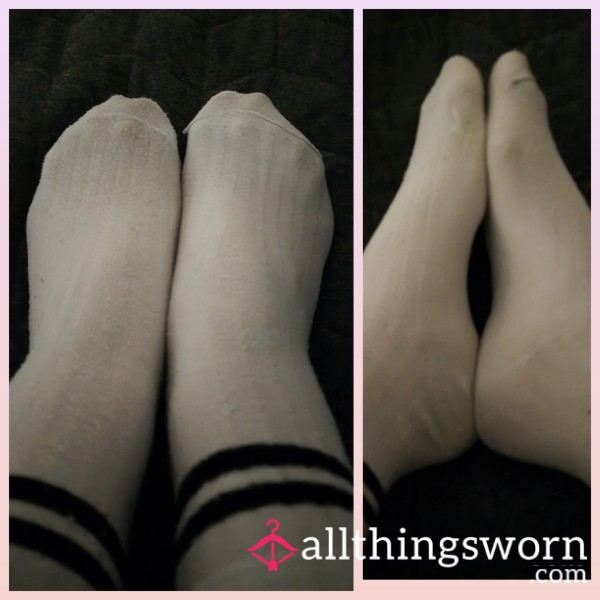 Spüre Meine Nähe Persönlich Getragene Weiße Socken