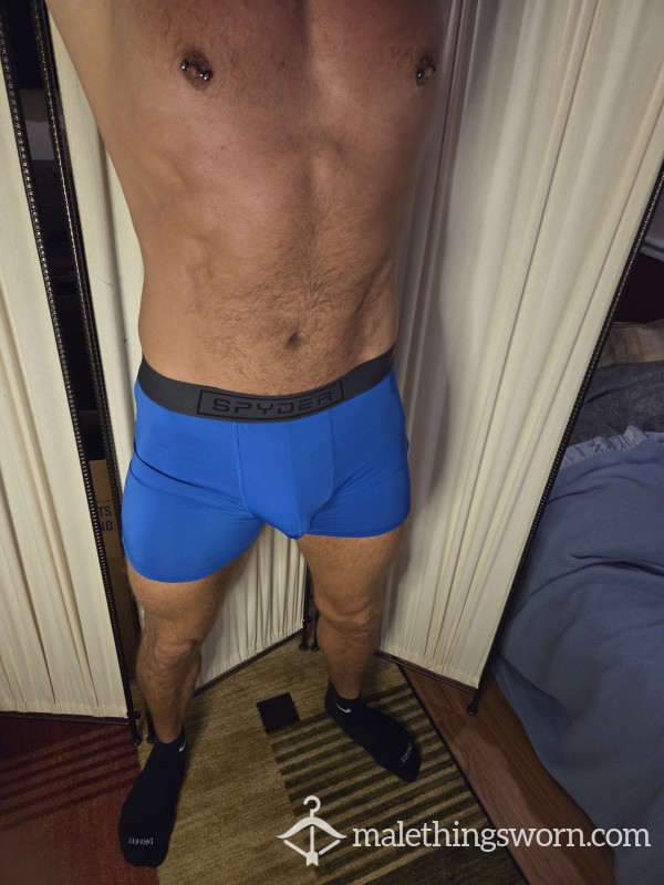 Spyder Boxer/Briefs Blue W/black Wiastband