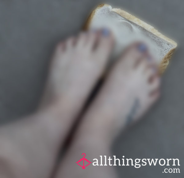 🍞 Squashing Bread Beneath My Bare Feet Outside 🦶