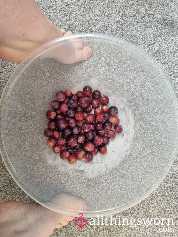 Squashing Grapes With My Feet To Make Some Delicious Juice For My Followers 💕