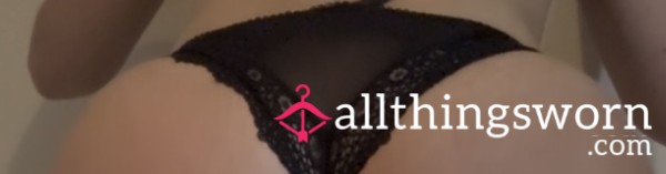 Squatting In A Thong And Black Heels