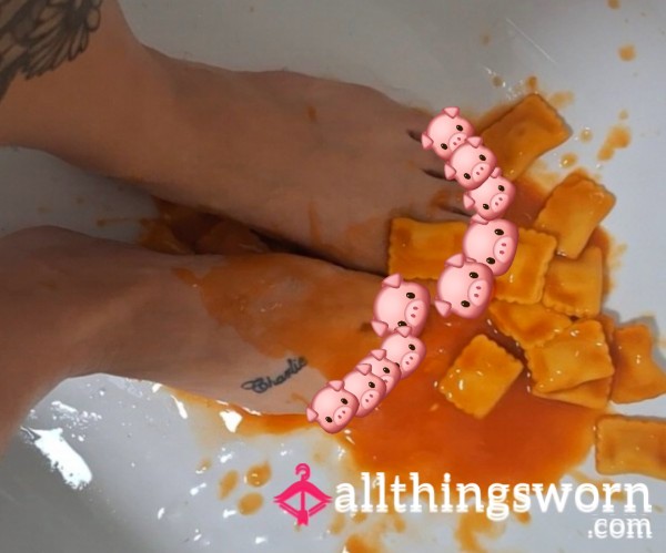 Squelching Ravioli With My Feet🦶