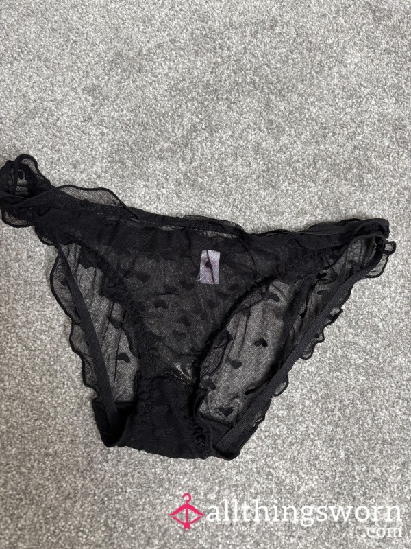 Squirt And Female C*m Soaked Panties Black