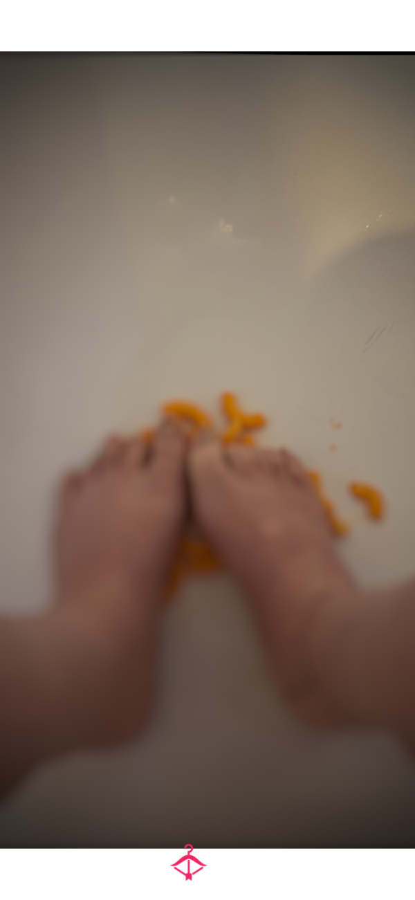 Squishing Cheese Crisps With My Feet