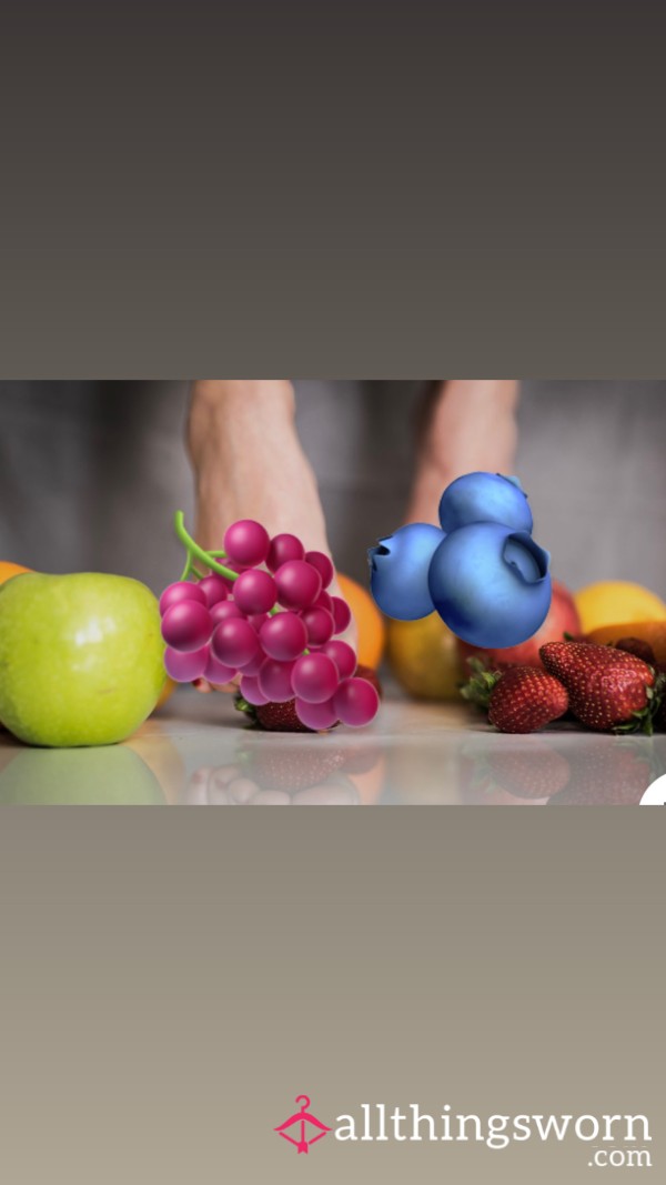 Squishing Fruit/veg 🫐🍓🍇🍏🍉