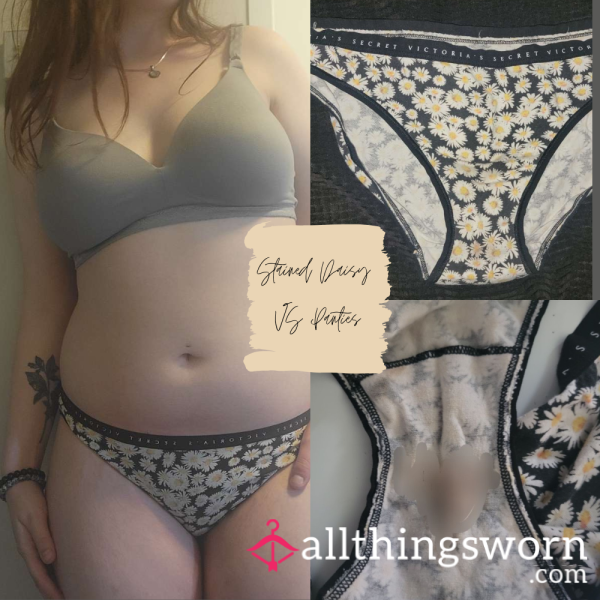 Stained Daisy VS Bikini Cut Panties (Size L)