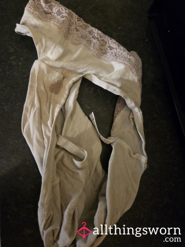 Stained Dirty Granny Panties,