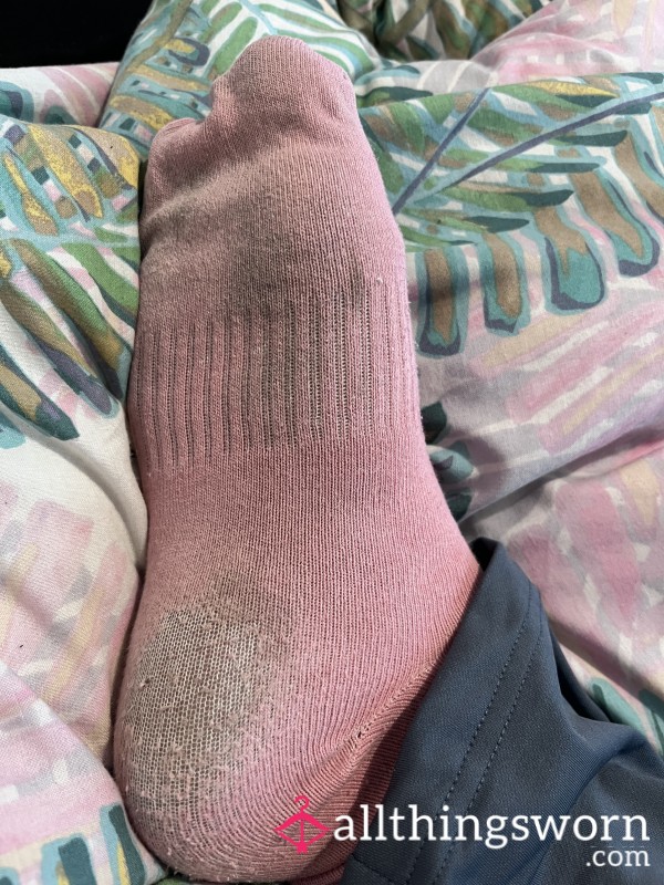 Stained Dirty Worn Ankle Socks