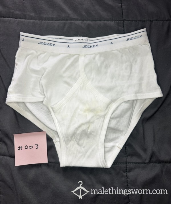 Stained Jockey Y-front Tighty Whities, Size 32