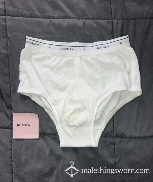 Stained Jockey Y-front Tighty Whities, Size 32
