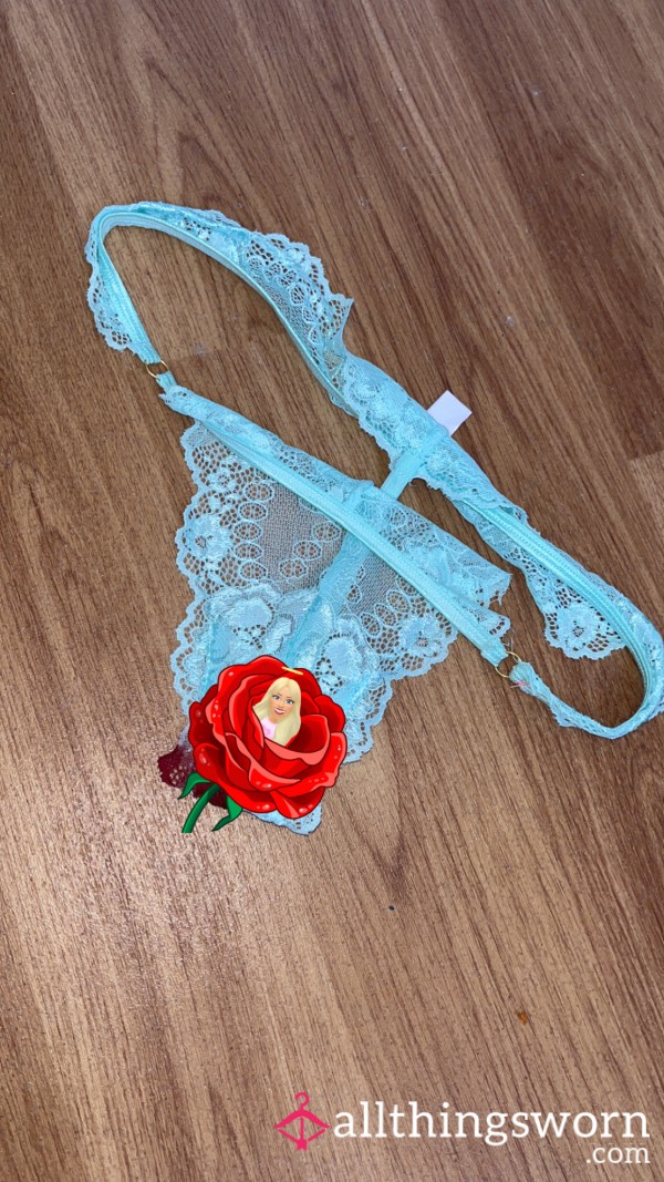Stained Lacey G String Thong 💋👀