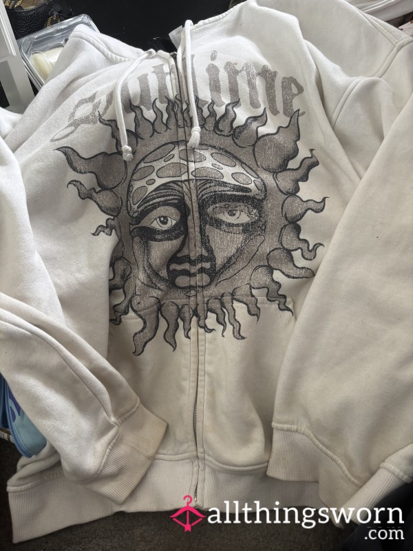 Stained Once White Festival Hoodie