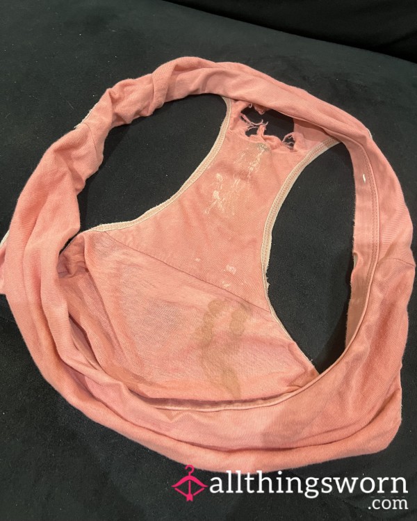 Stained Panties With A Hole