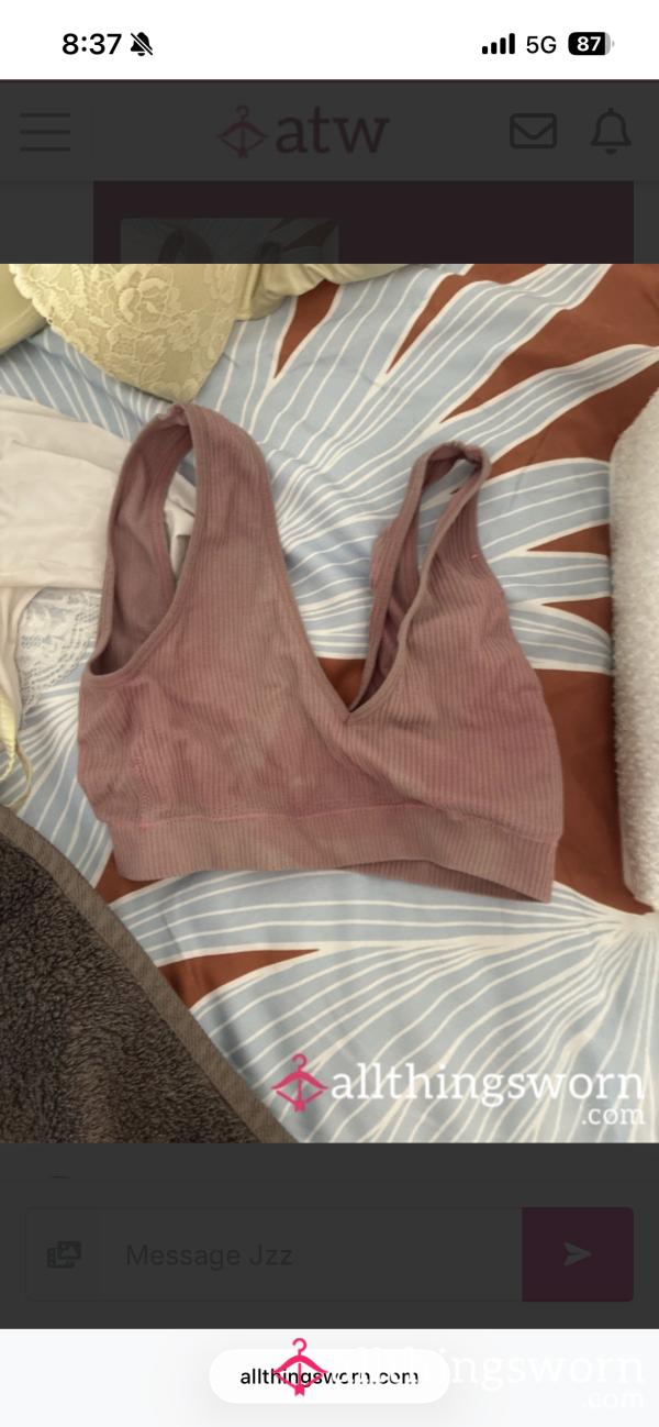 Stained Pink Old Bralette