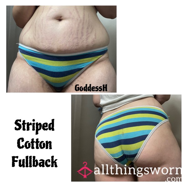 •Stained• Striped Cotton Fullback 💙 CHEAPEST PAIR! 💚