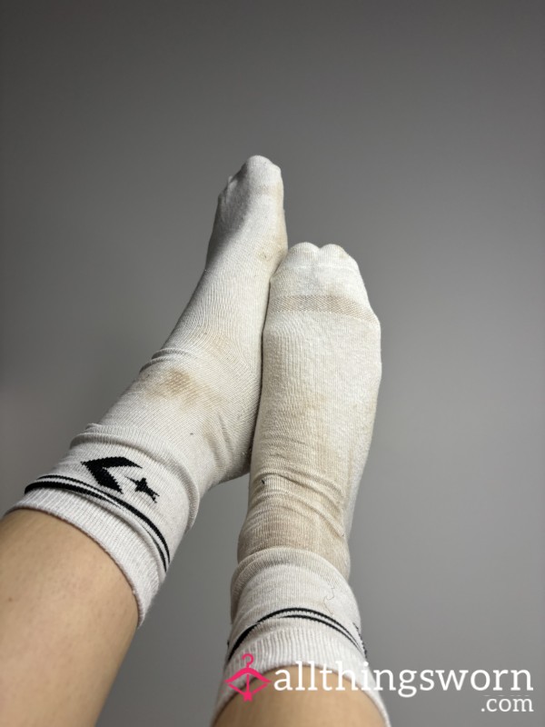 Stained White Converse Socks