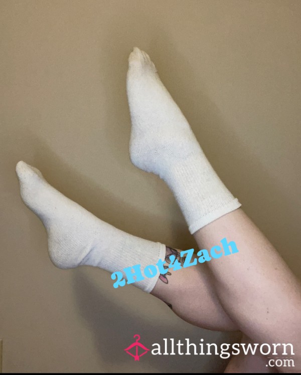Stained “white” Crew Socks