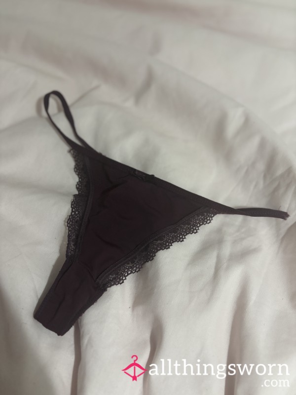 Stained Worn Burgundy Thong