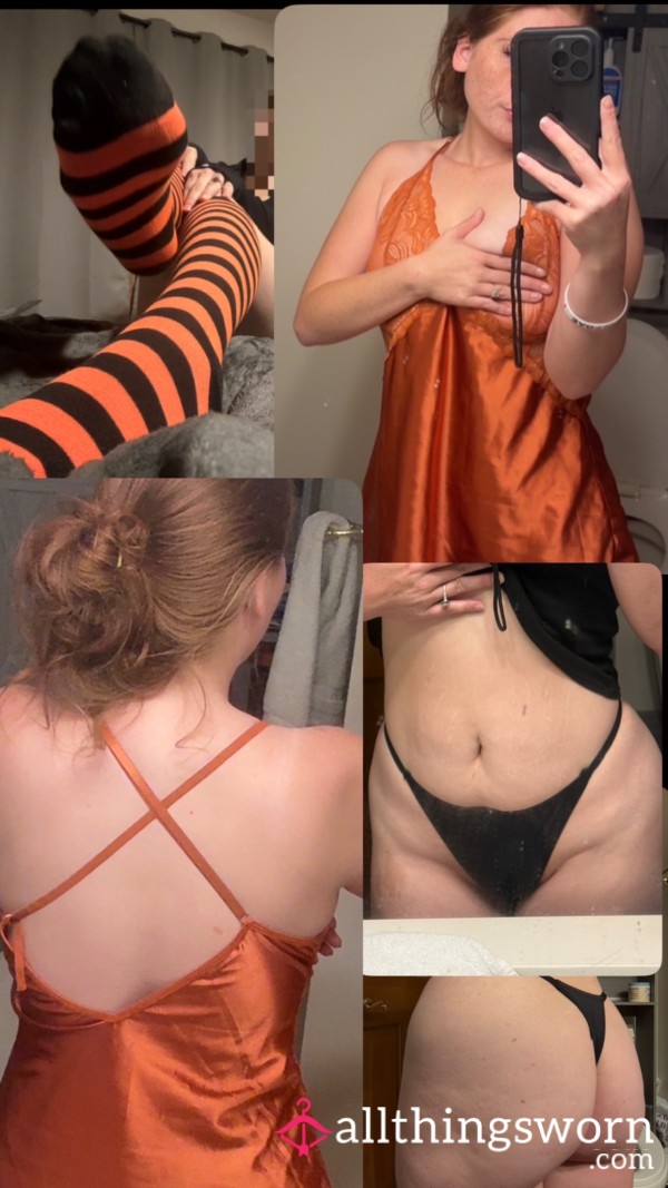 Star’s S**y Black&Orange Slip Bundle