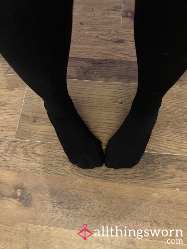 Sta**i’s 2-Day Worn Knee-High Compression Socks – Long Shift Wear 💋