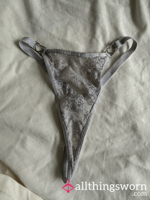 Sta**i’s White Lacy Thongs- 24 Hour Wear 💋