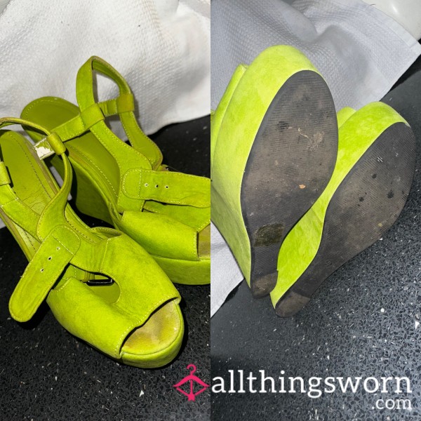 Statement Lime Green Heels — Worn In America’s Clubs, UK-Ready Vibes
