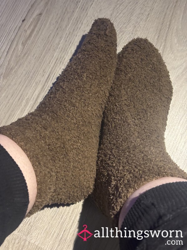 Stayed With Me All Day... Worn Cozy Socks