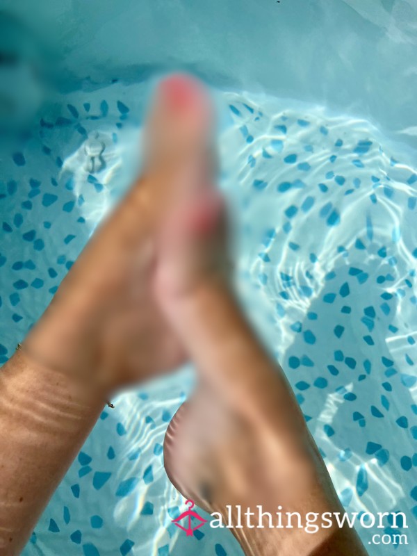 Steamy Hot Tub Foot Tease