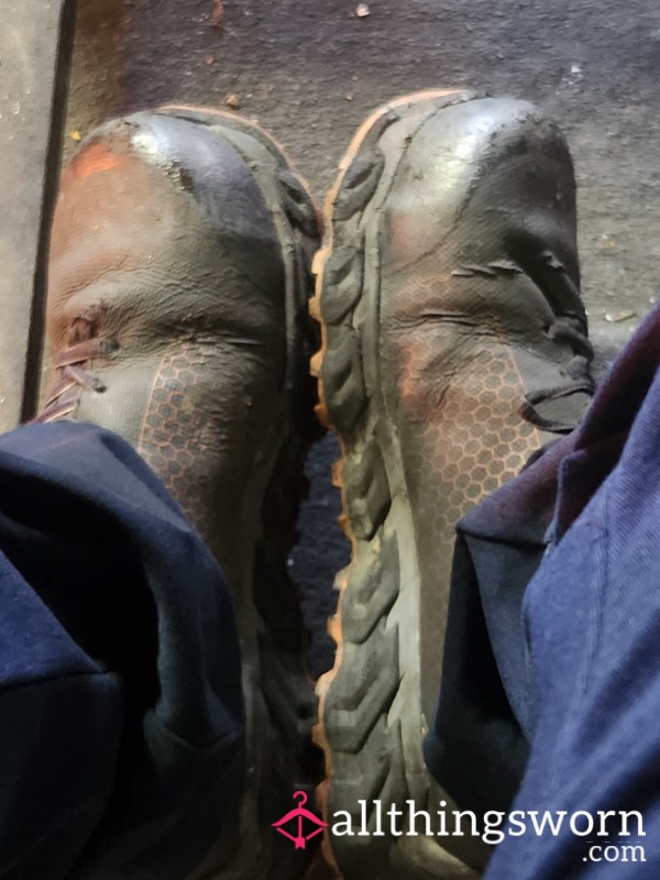 Steel Toe Work Shoes Worn Everyday For Months For Random Outings And 10hr Shifts