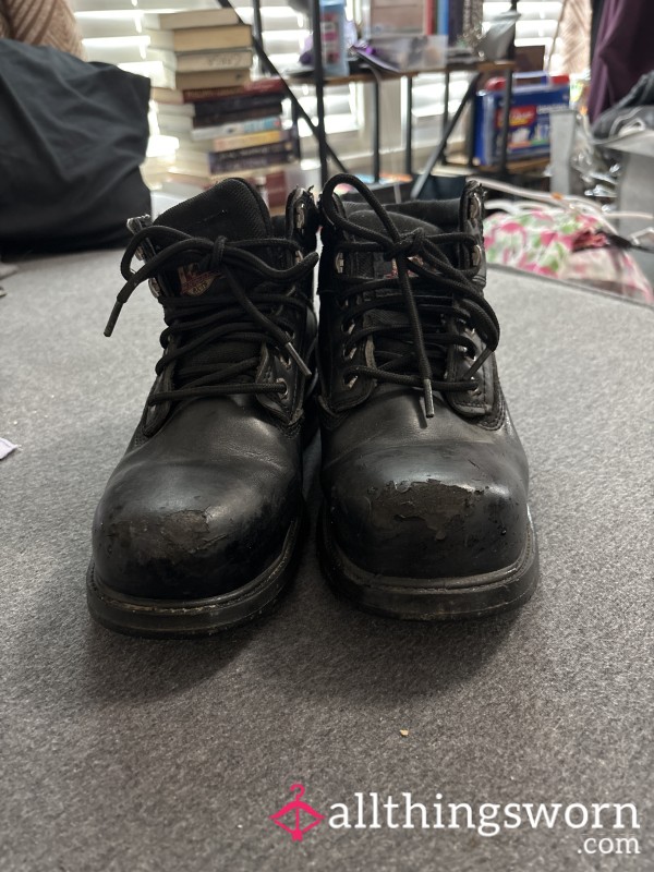 Steel Toed Boots Sized 7.5