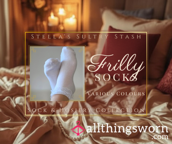 Frilly Socks (White, Black, & Red | £20)