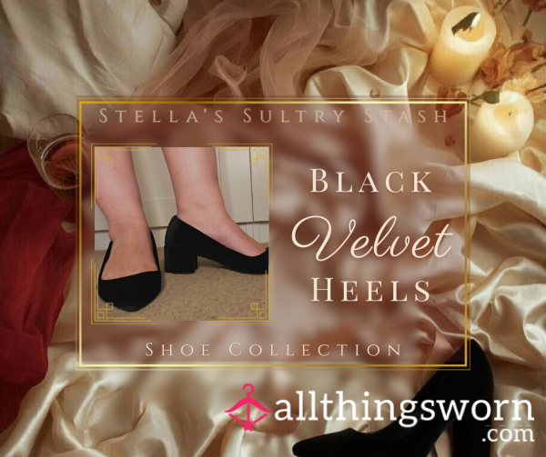 Black Velvet Heels (To Buy/Rent/Dirty  |  £25)
